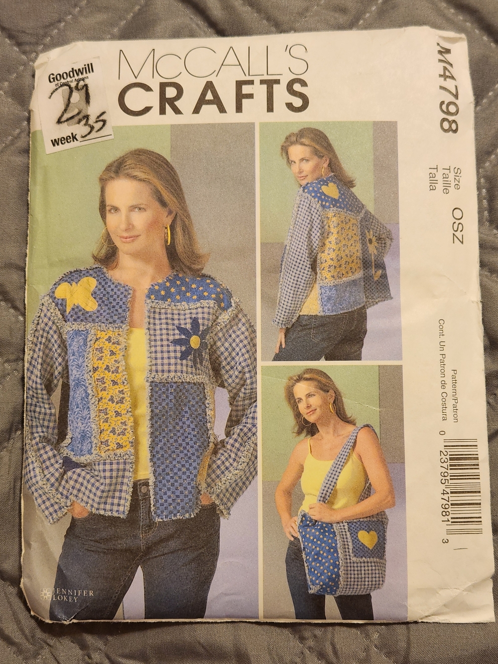 Uncut Patchwork Women's Jacket Pattern - Picture 4 of 4